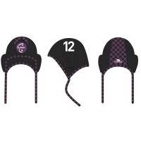 Waterpolo cap set zwart/wit. 2 caps
