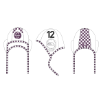 Waterpolo cap set zwart/wit. 2 caps