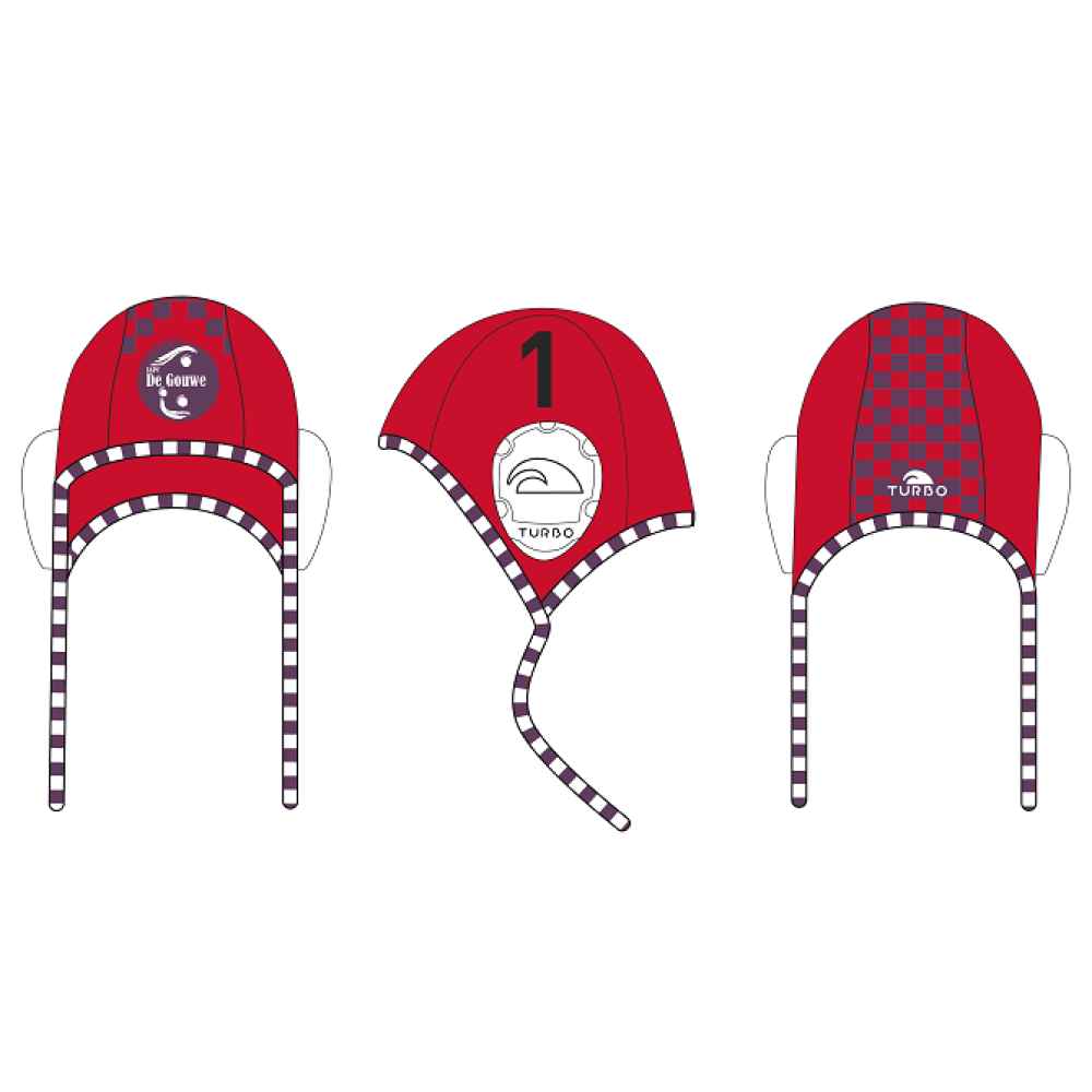 Waterpolo cap rood